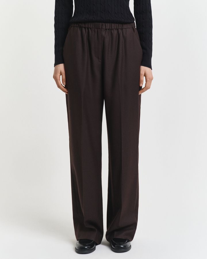 Wool Blend Pull-On Pants