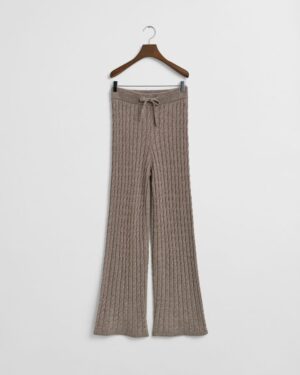 Cable Knit Wool Pants