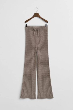 Cable Knit Wool Pants