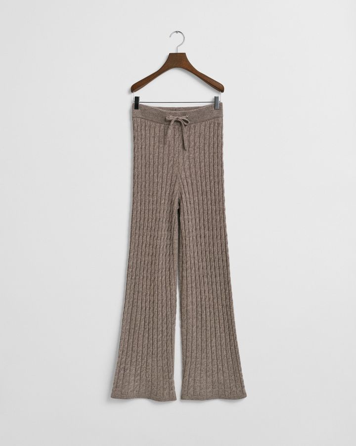 Cable Knit Wool Pants