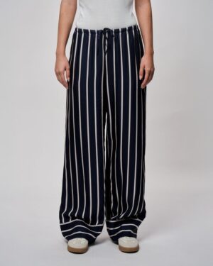 Fluid Stripe Drawstring Pants