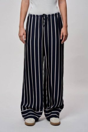 Fluid Stripe Drawstring Pants