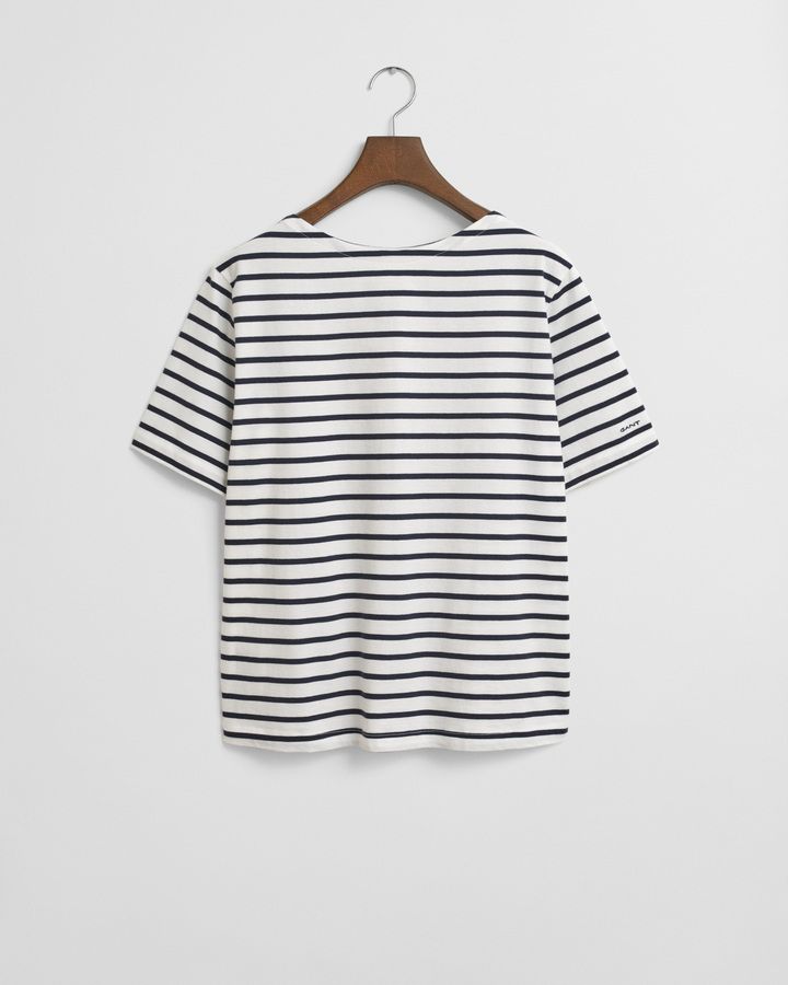 Striped Boat Neck T-Shirt