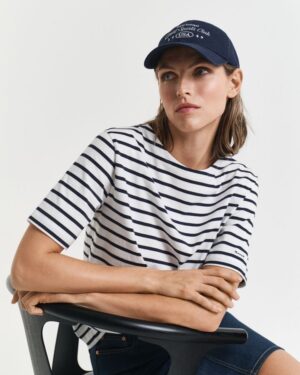 Striped Boat Neck T-Shirt