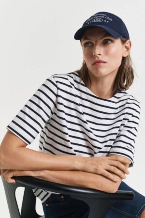 Striped Boat Neck T-Shirt