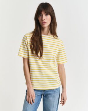 Striped Boat Neck T-Shirt