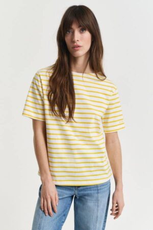 Striped Boat Neck T-Shirt