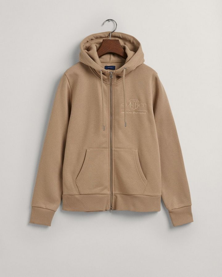 Tonal Shield Zip Hoodie