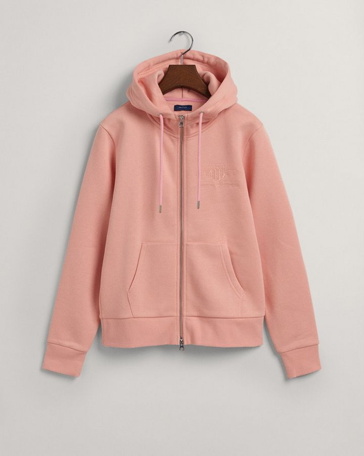 Tonal Shield Zip Hoodie