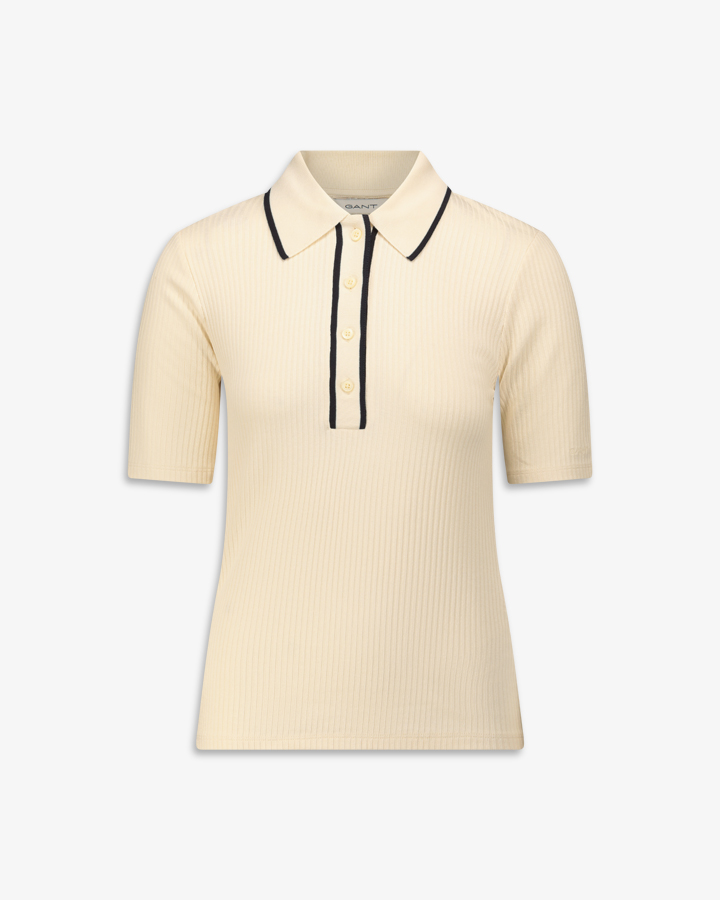 Lightweight Ribbed Short Sleeve Polo