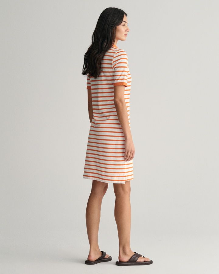 Striped Shield Pique Polo Dress