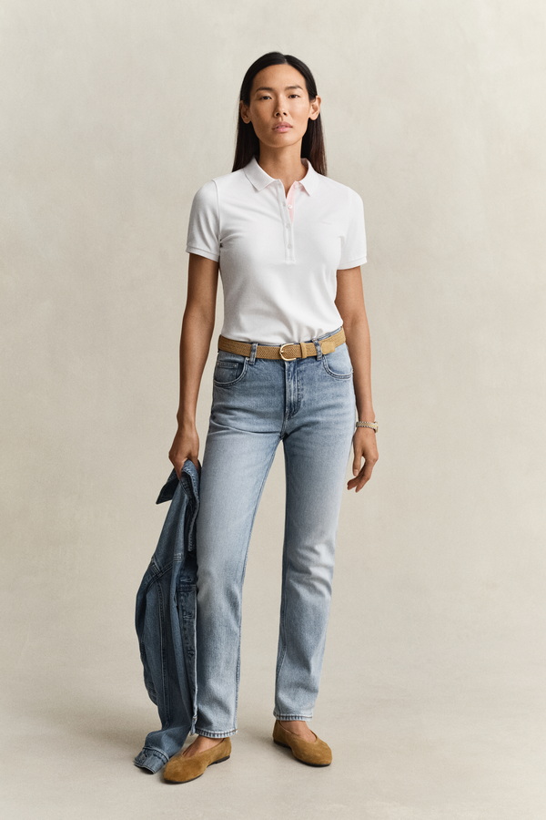 Contrast Pique Polo Shirt