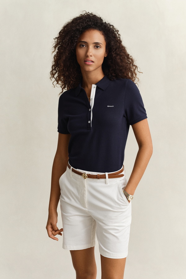 Contrast Pique Polo Shirt