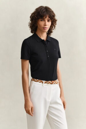 Slim Fit Shield Pique Polo Shirt