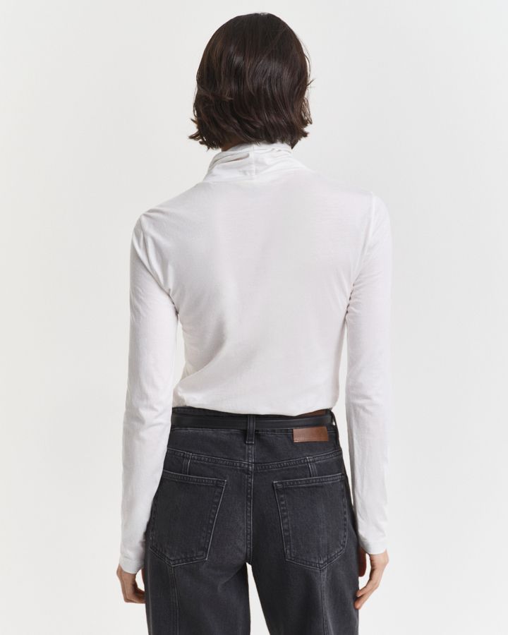 Lightweight Cotton Turtleneck Top