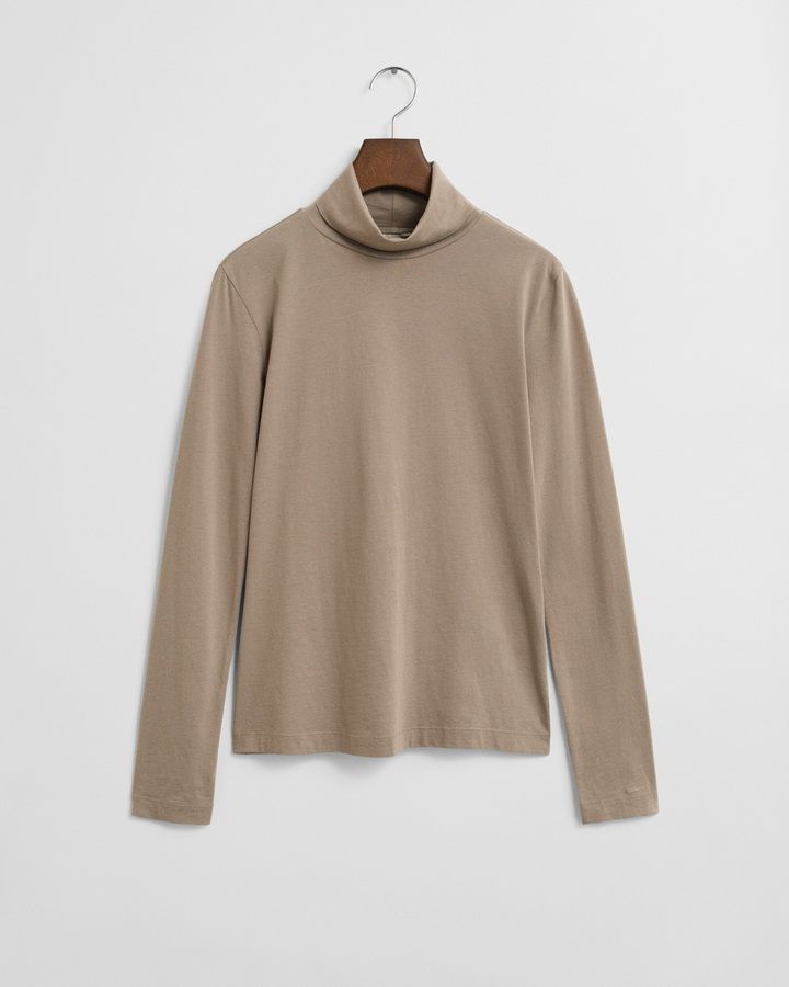 Lightweight Cotton Turtleneck Top