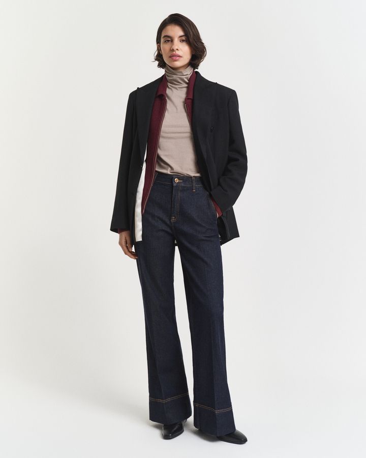 Lightweight Cotton Turtleneck Top