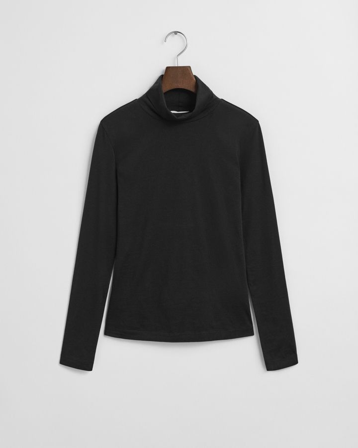 Lightweight Cotton Turtleneck Top