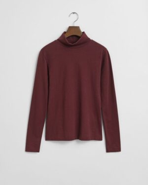 Lightweight Cotton Turtleneck Top