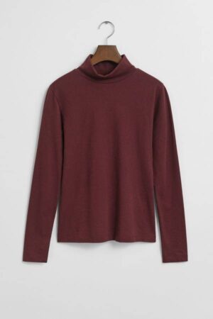 Lightweight Cotton Turtleneck Top