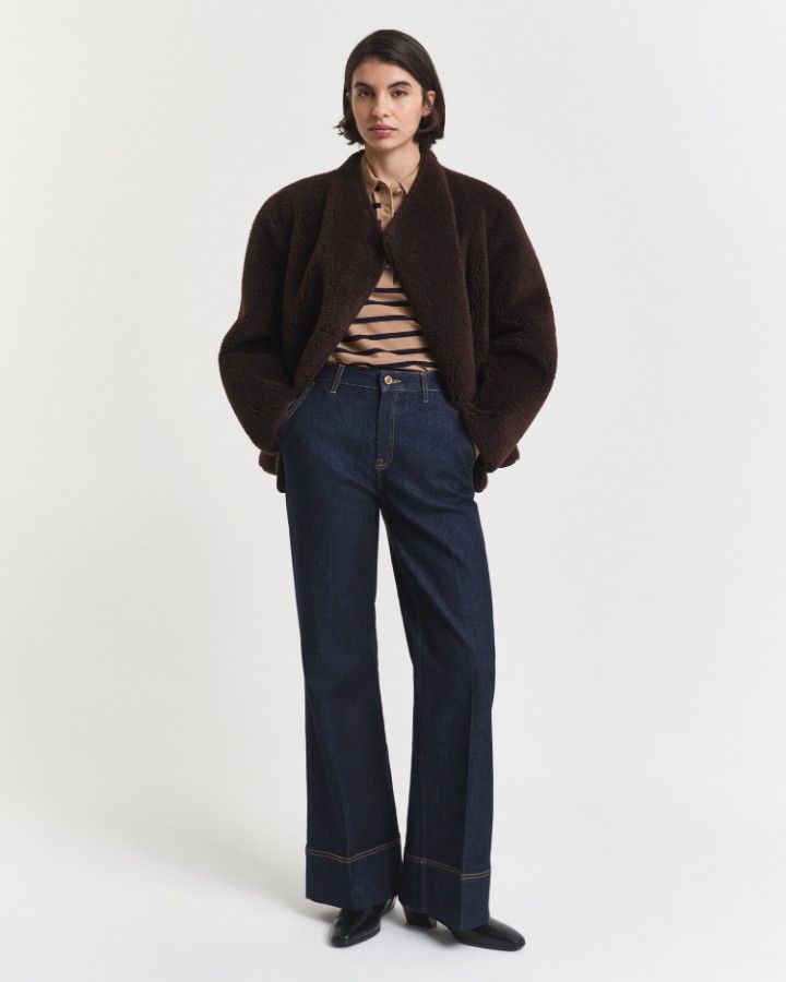 REG BRETON STRIPED LS PIQUE POLO