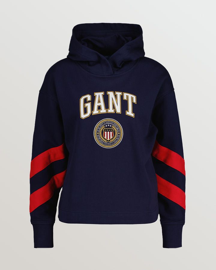 D1. CREST SHIELD DETAIL HOODIE