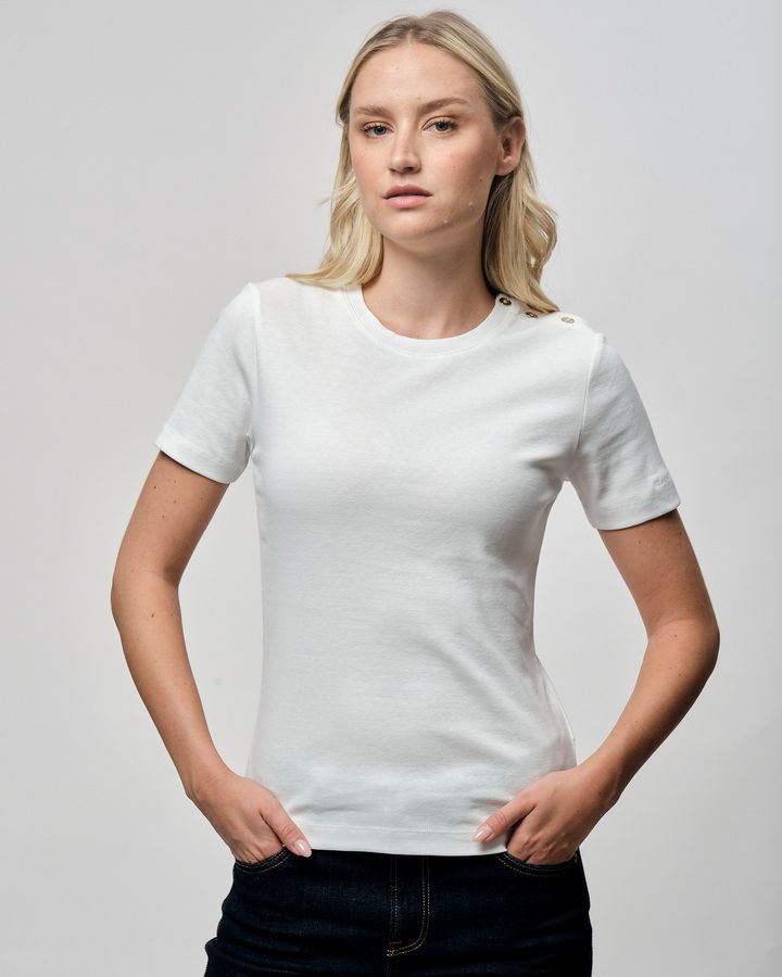 Slim Button T-Shirt