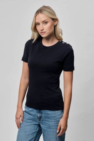 Slim Button T-Shirt