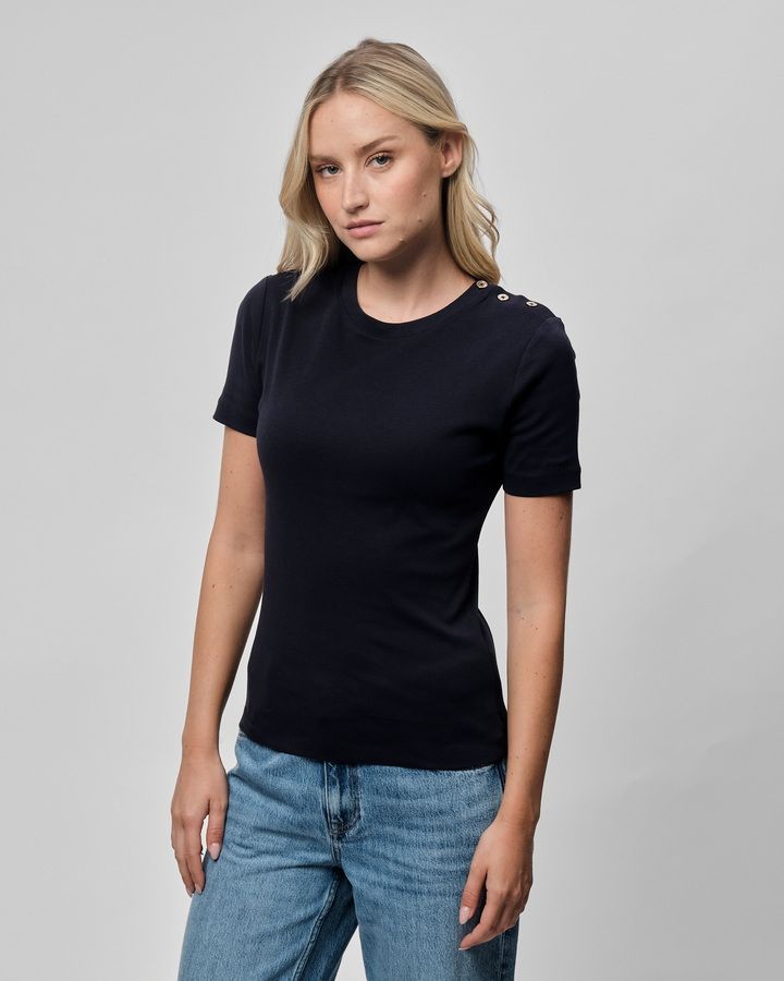 Slim Button T-Shirt