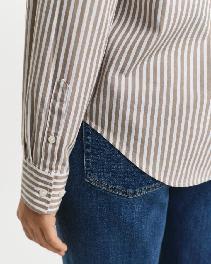 Regular Fit Striped Poplin Shirt