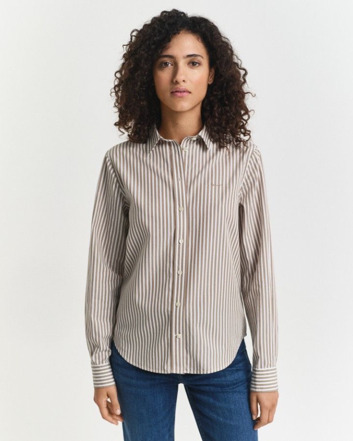 Regular Fit Striped Poplin Shirt