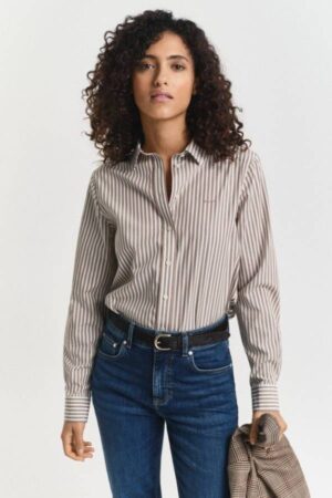 Regular Fit Striped Poplin Shirt
