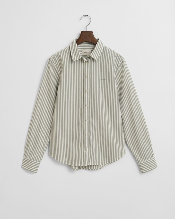Regular Fit Striped Poplin Shirt