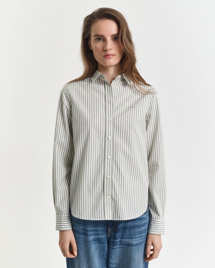 Regular Fit Striped Poplin Shirt