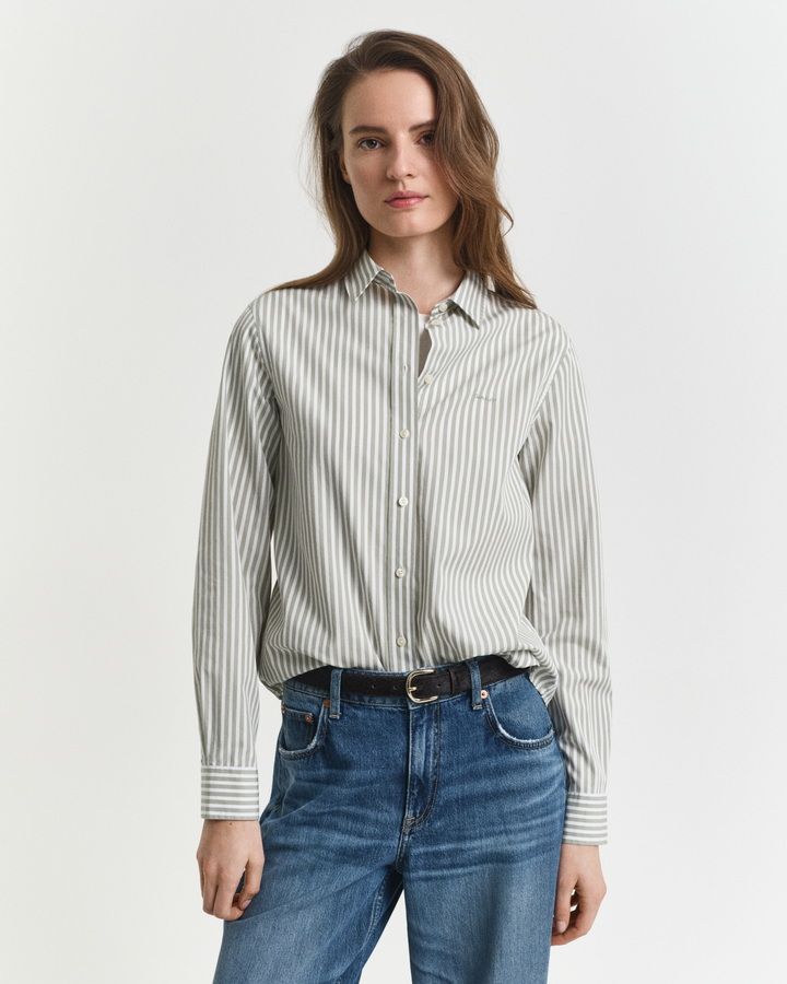 Regular Fit Striped Poplin Shirt