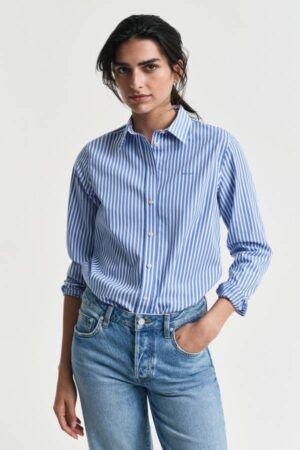 Regular Fit Striped Poplin Shirt