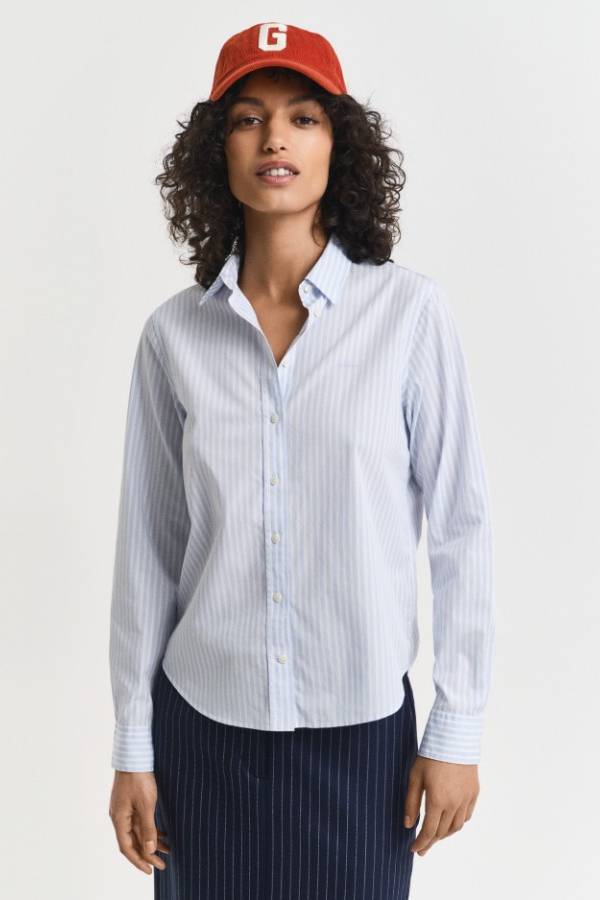 Regular Fit Striped Poplin Shirt