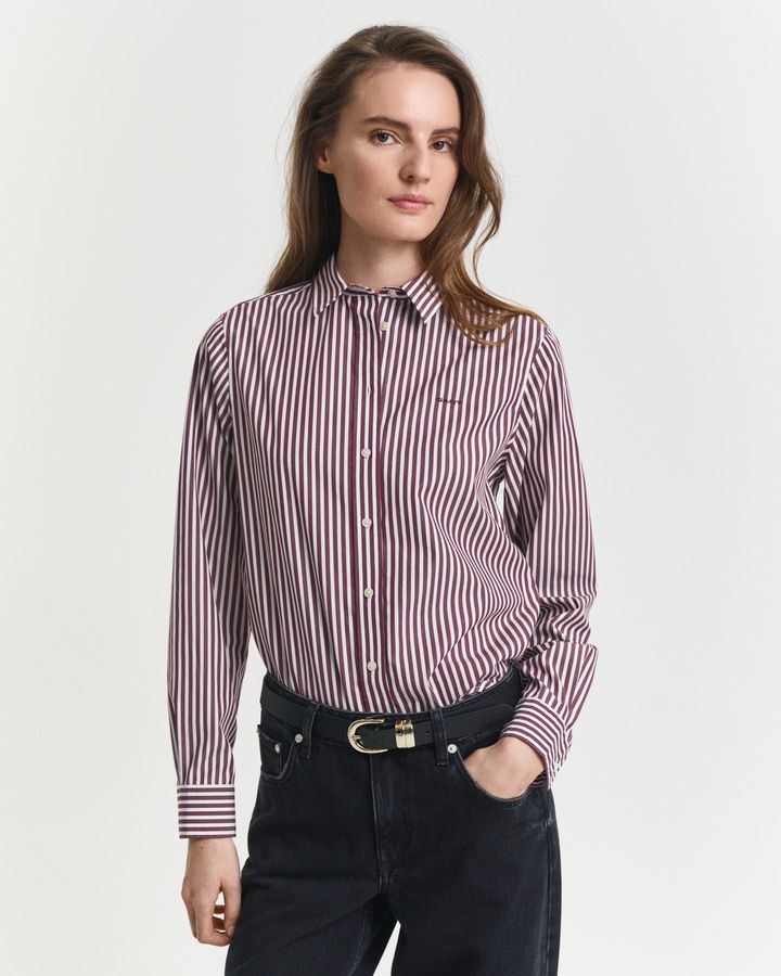 Regular Fit Striped Poplin Shirt