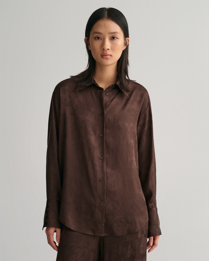 Relaxed Fit Lace Jacquard Shirt