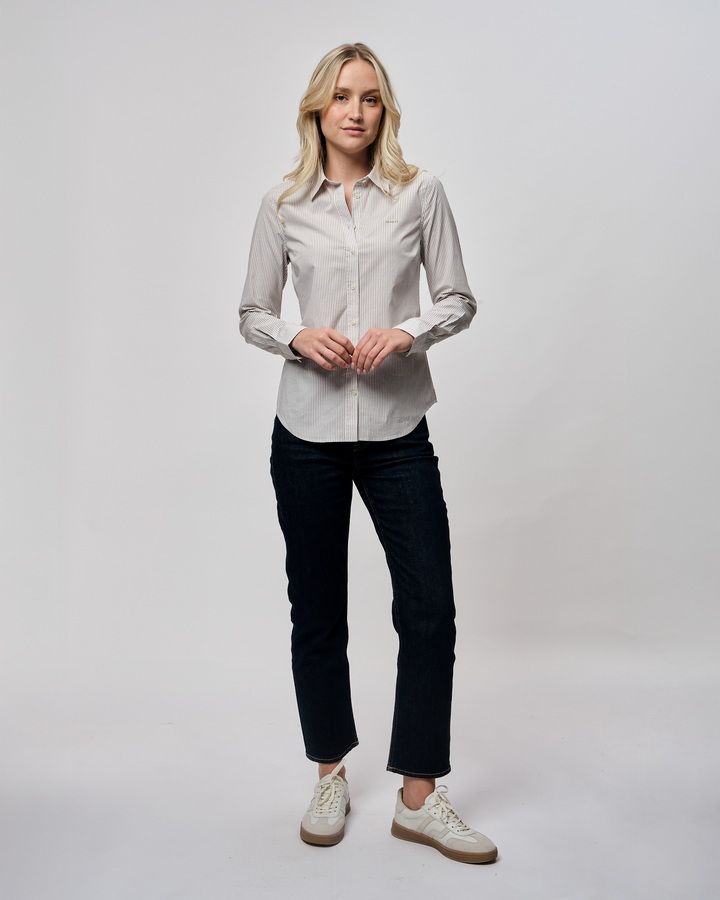 Slim Fit Striped Poplin Shirt