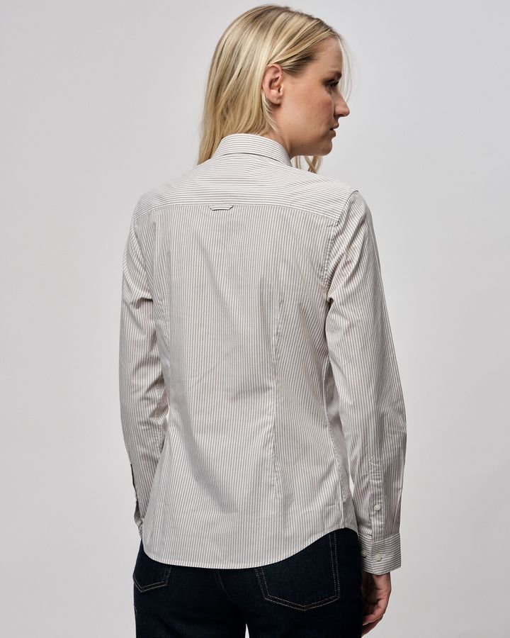 Slim Fit Striped Poplin Shirt