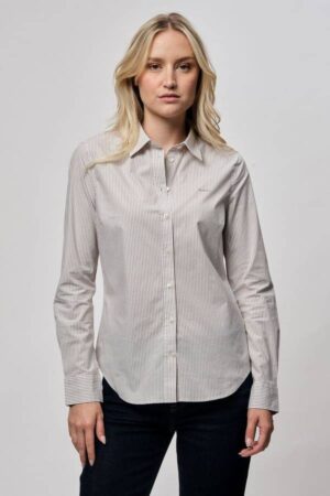 Slim Fit Striped Poplin Shirt
