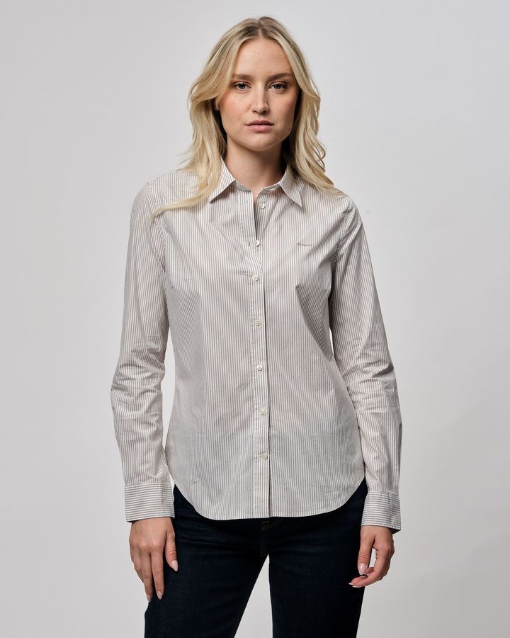 Slim Fit Striped Poplin Shirt