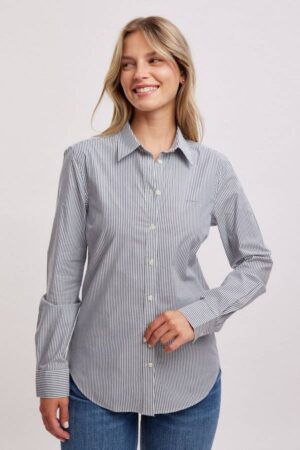 Slim Fit Striped Poplin Shirt