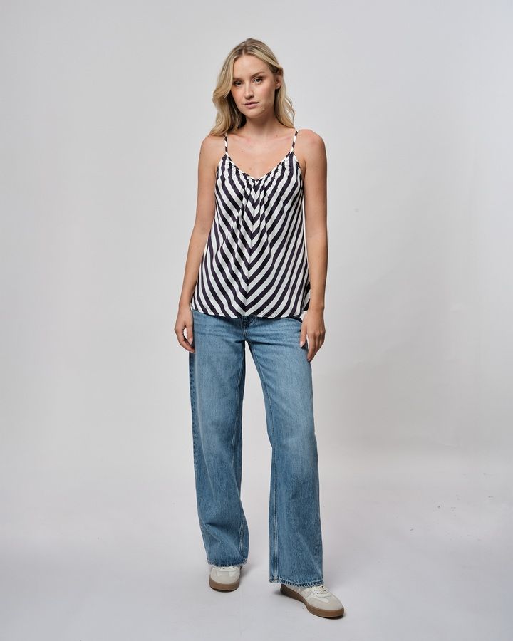 Chevron Striped Strap Top