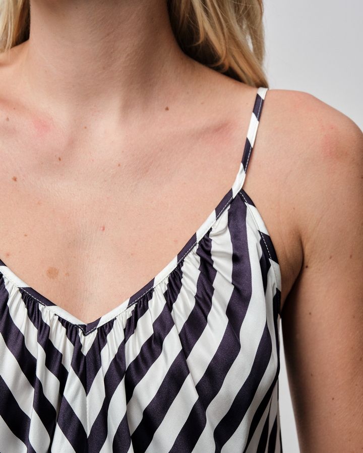 Chevron Striped Strap Top