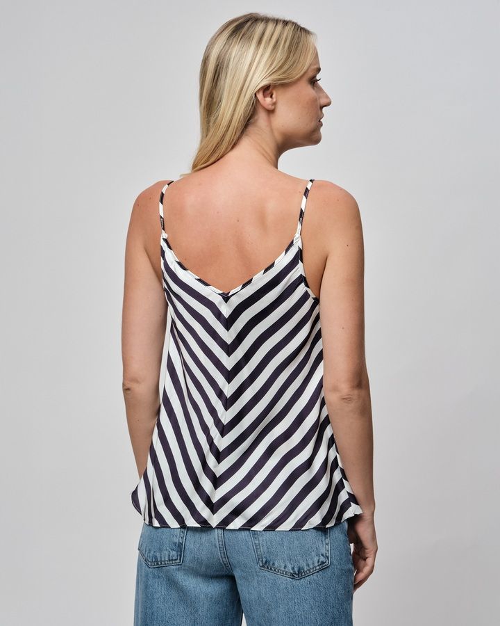 Chevron Striped Strap Top
