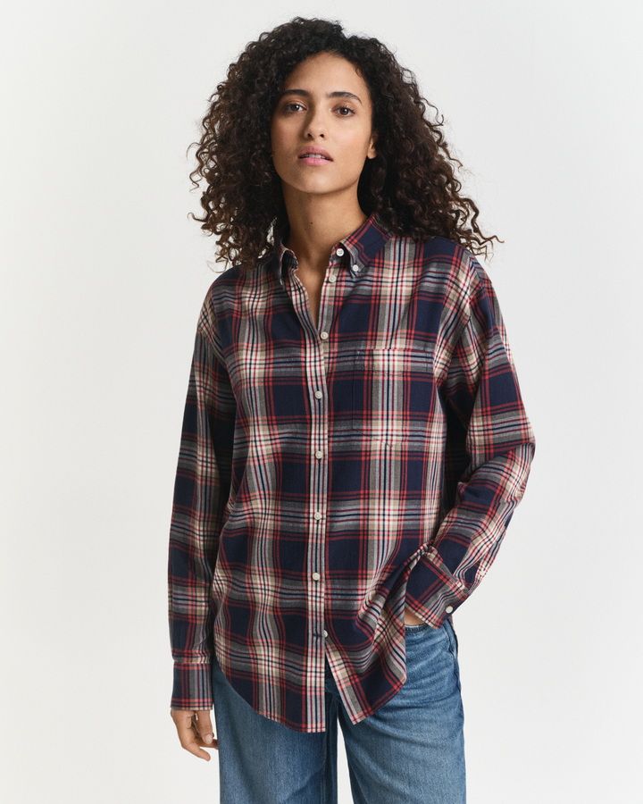 Relaxed Fit Checked Flannel Shirt