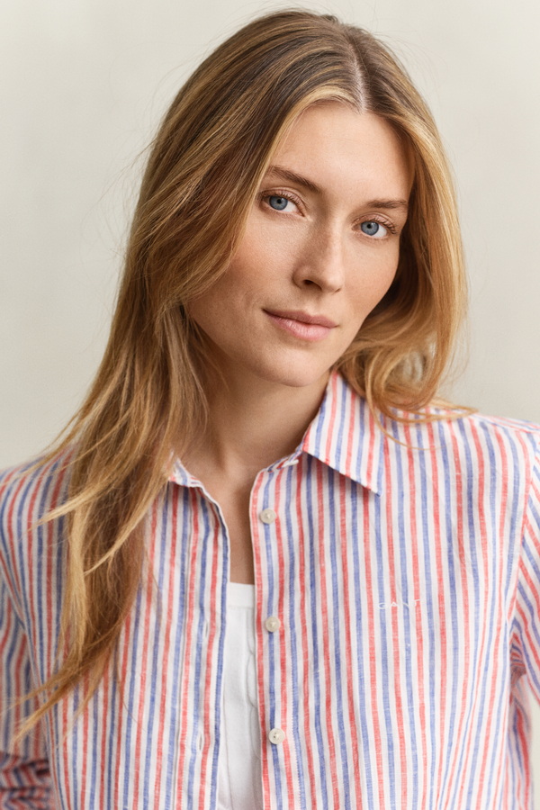 Regular Fit Striped Linen Shirt