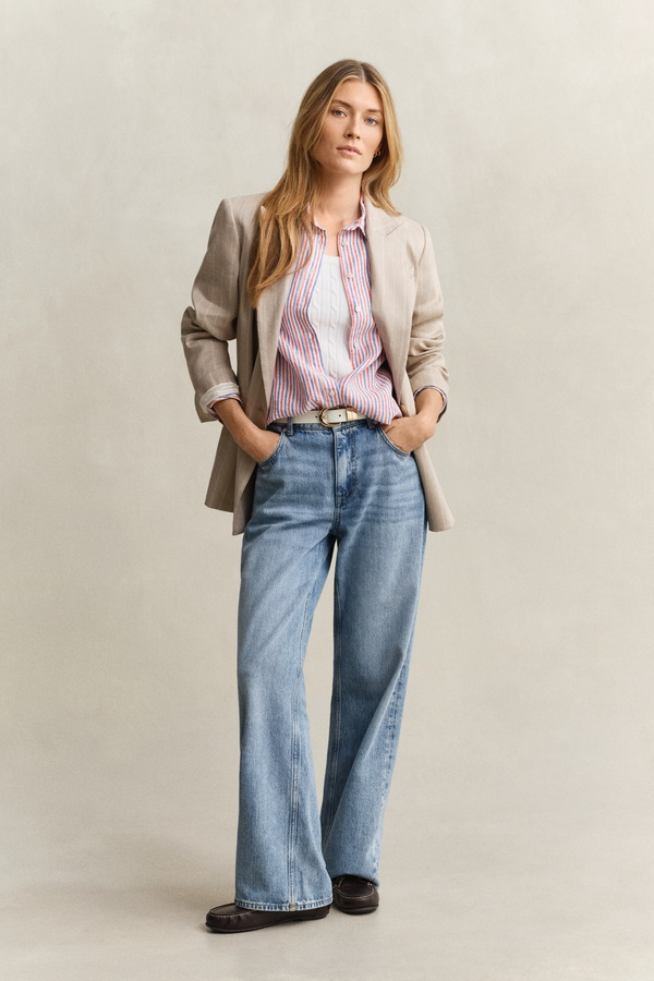 Regular Fit Striped Linen Shirt